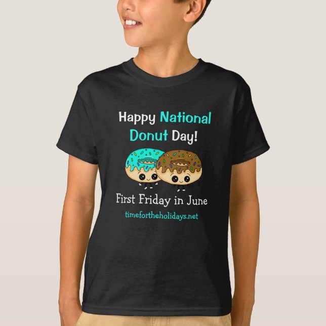 Feliz Día Nacional del Donut 4 de junio camiseta (Anverso)