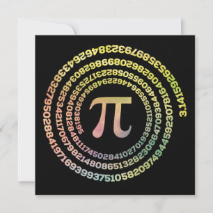 Feliz Día Pi Gracioso Espiral de matemáticas en la
