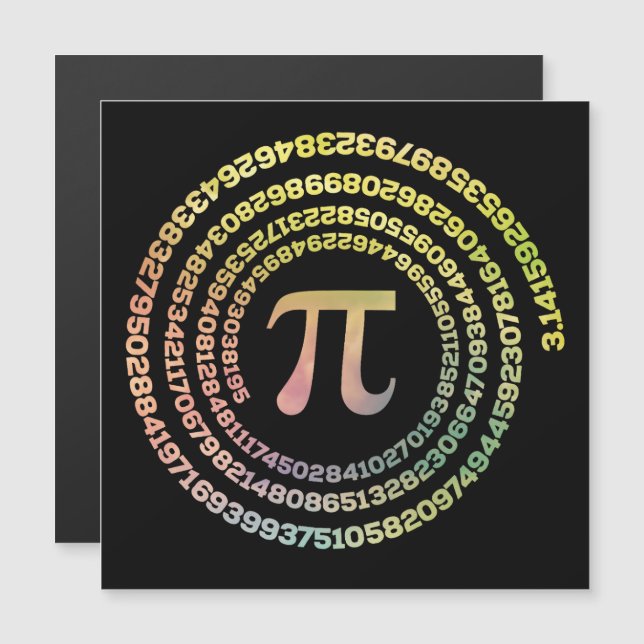Feliz Día Pi Gracioso Espiral de matemáticas en la (Anverso/Reverso)