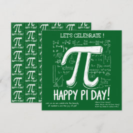 Feliz Día Pi Invitación a fiesta - Divertidas mate