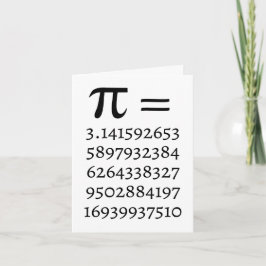 Feliz Día Pi Math Lover Tarjeta de Saludo