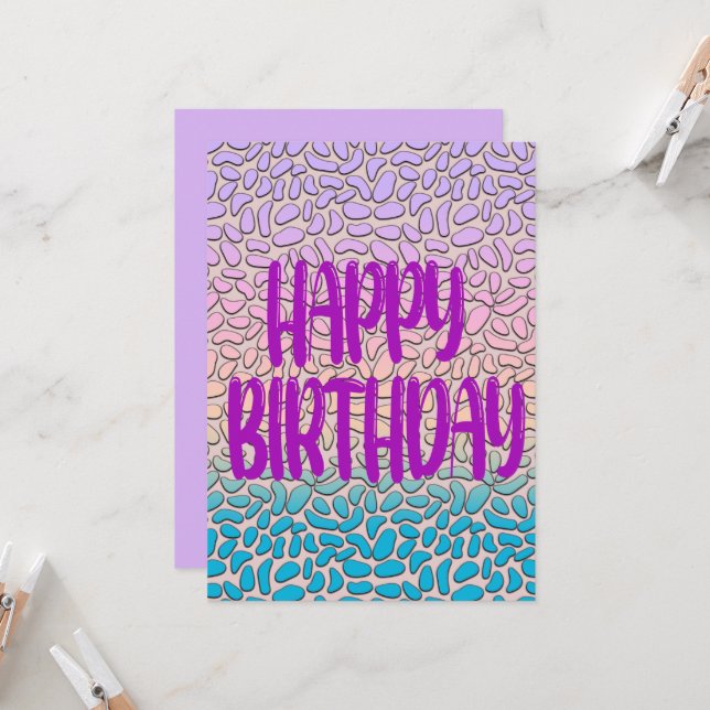 Feliz día y tarjeta de cumpleaños de Año Feliz (Anverso/Reverso In Situ)