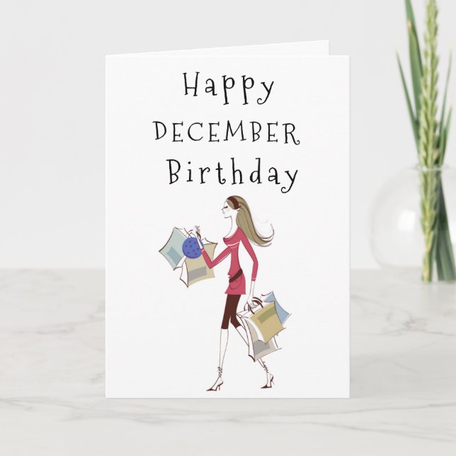 FELIZ ***DICIEMBRE*** CUMPLEAÑOS PARA TARJETA DE * (Anverso)