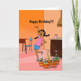 Feliz diseño de Chica Tarjeta de cumpleaños