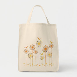 Feliz diseño de pájaros Naranjas para la bolsa de