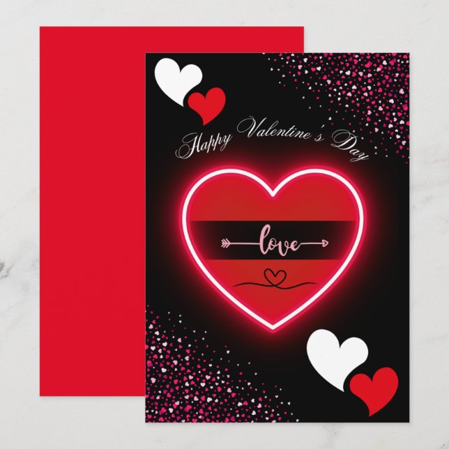 Feliz diseño de tarjetas de San Valentín (Anverso / Reverso)