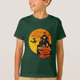 Feliz disfraz nocturno de Halloween para camisetas