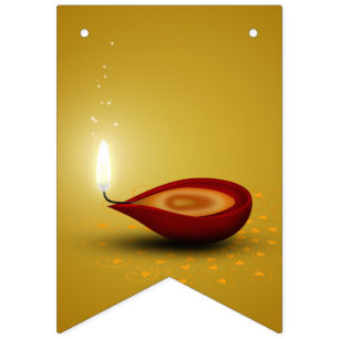 Feliz Diwali Diya - Banderas