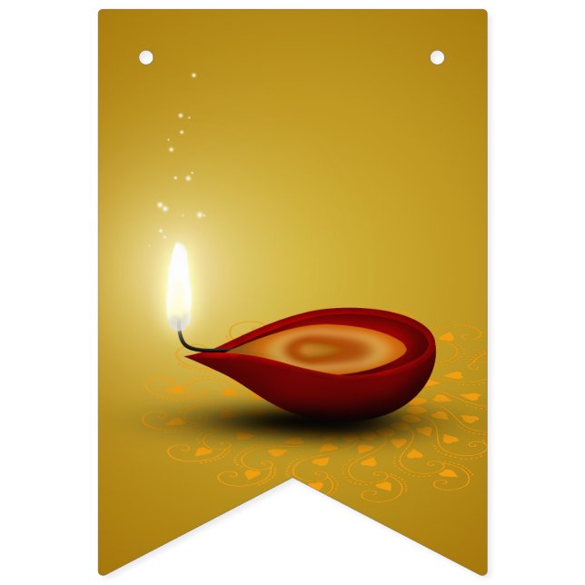 Feliz Diwali Diya - Banderas (Primera bandera)