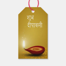 Feliz Diwali Diya - Etiqueta de regalo