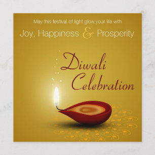 Feliz Diwali Diya - Festival de la Invitación Lige
