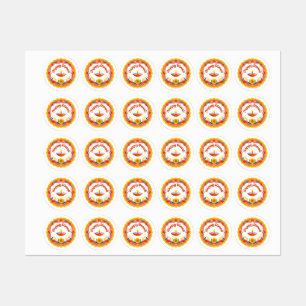 Feliz Diwali Diya Pegatinas