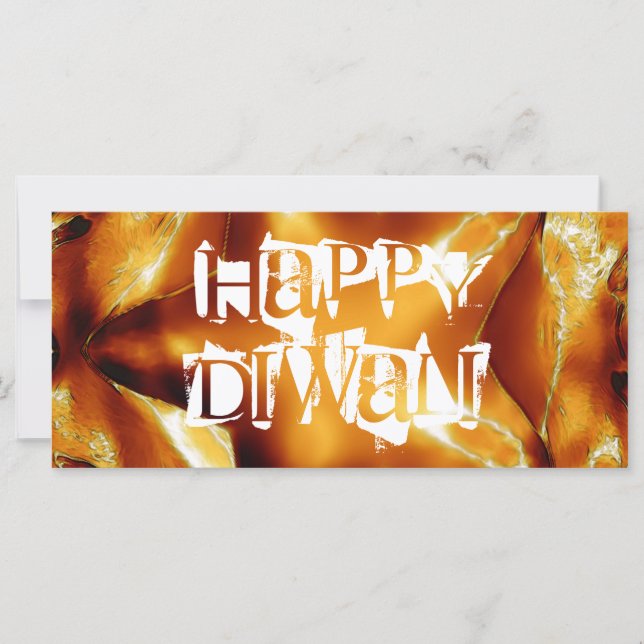 Feliz Diwali saludar a estrella brillante de cobre (Anverso)