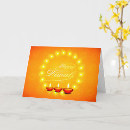Feliz Diwali Saludo Amarillo / Invitación