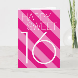 Feliz dulce 16 Diseño de tarjeta de cumpleaños par
