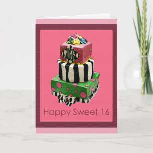 ¡Feliz dulce 16! Tarjeta de cumpleaños