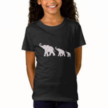 Feliz Elefante-Familia Increíble Camiseta Rosa