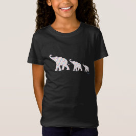 Feliz Elefante-Familia Increíble Camiseta Rosa