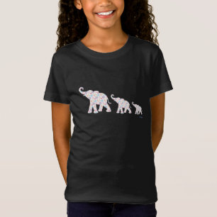 Feliz Elefante-Familia Increíble Camiseta Rosa