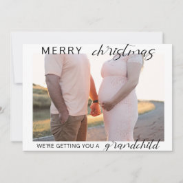 Feliz embarazo de Navidad/foto de invitación de be