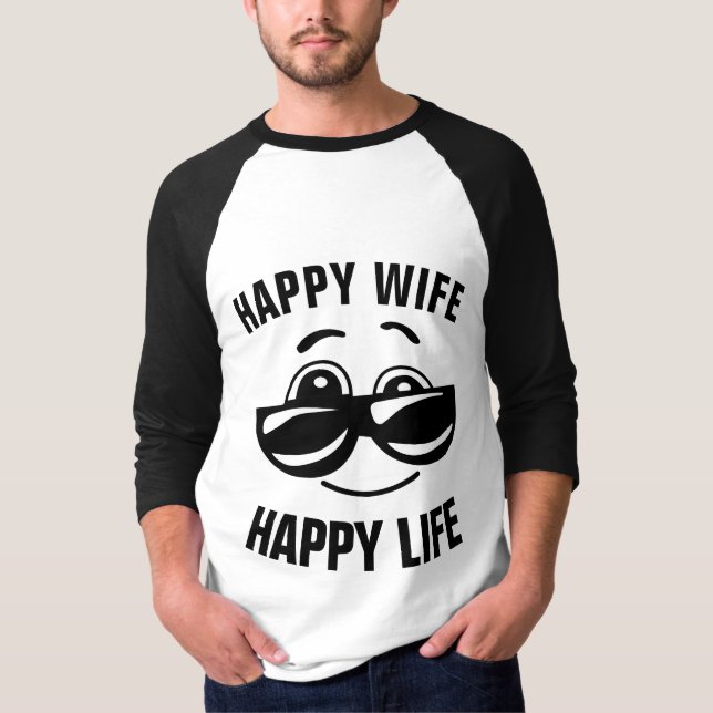FELIZ ESPOSA Camisetas DE VIDA FELIZ (Anverso)