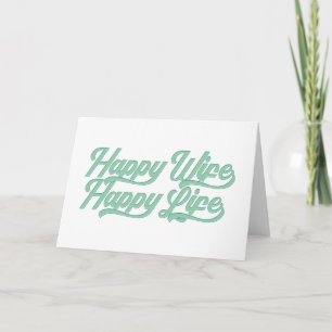 Feliz Esposa Feliz Vida Día de la Madre   Tarjeta 