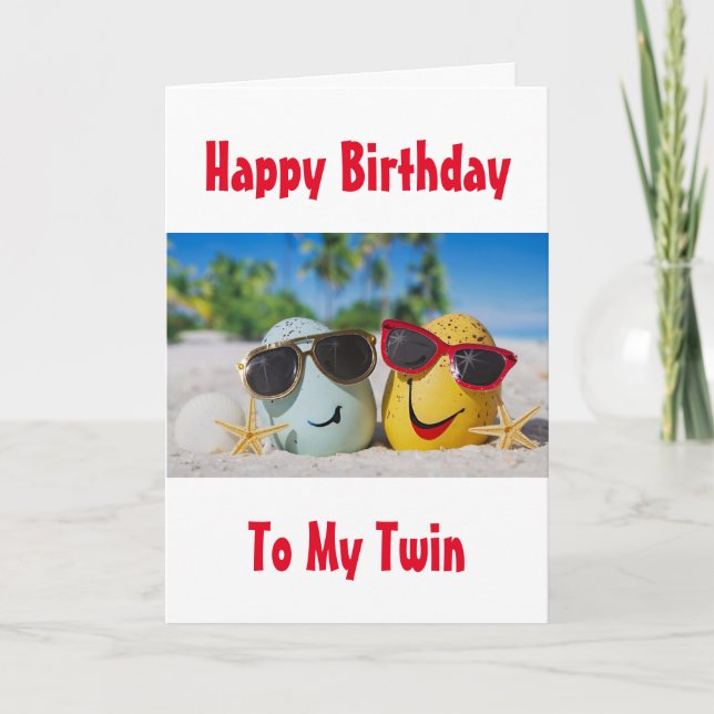 FELIZ ESTILO DE PLAYA DE CUMPLEAÑOS A MI TARJETA " (Anverso)