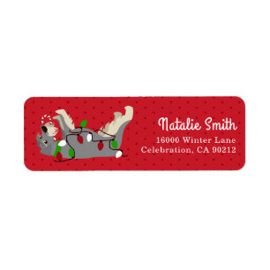 Feliz etiqueta de iluminación de Navidades Schnau