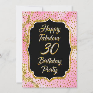 Feliz fabulosa invitación a la fiesta de cumpleaño