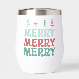 Feliz Feliz Feliz con árboles de Navidad boho past