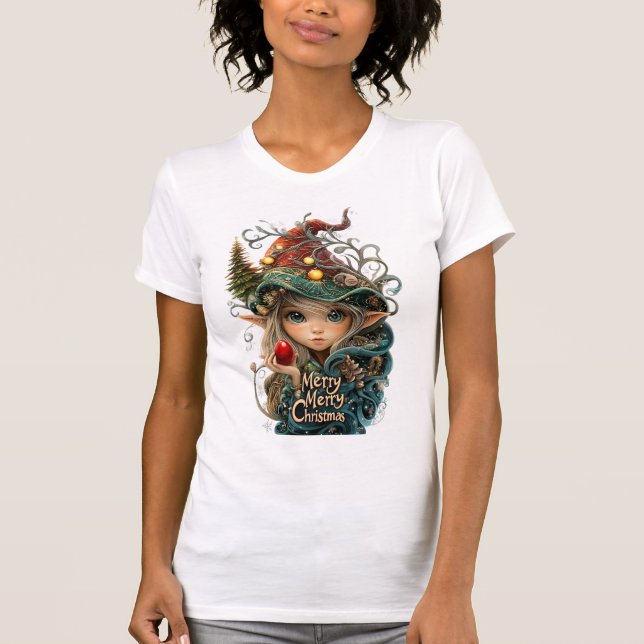 Feliz, Feliz Navidad, camisa de una mujer (Anverso)