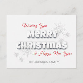 Feliz Feliz Navidad Feliz Año Nuevo Rojo Blanco