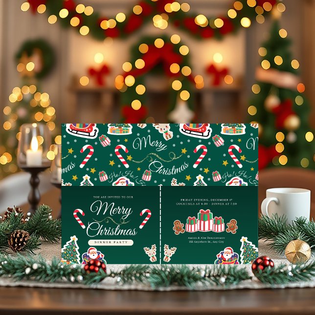 ¡Feliz Feliz Navidad HO!HO! Invitación personaliza (Subido por el creador)
