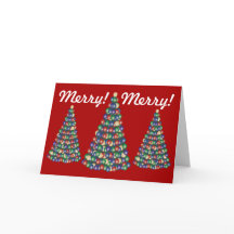 ¡Feliz! ¡Feliz! Tarjeta de navidad