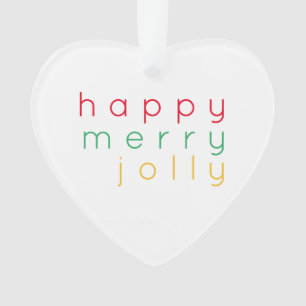 FELIZ FERIA JOLLY Ornamento cardíaco acrílico
