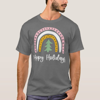 Feliz feriado Arco de Navidad Arcoiris Camiseta
