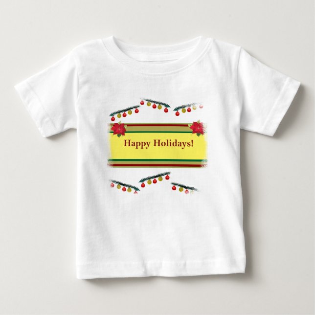 Feliz feriado de la camiseta bebé (Anverso)