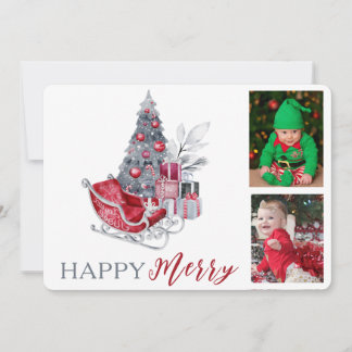 Feliz feriado de Navidades de fotos familiares de