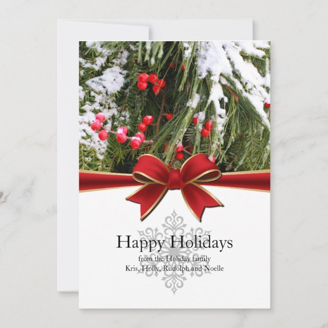 Feliz feriado invierno Nieve cubierta plantilla Ve (Anverso)