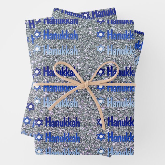 Feliz feriado judío de Hanukkah regalo Papel de aj (In situ)