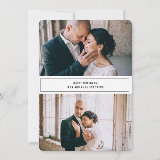 Feliz feriado Minimalista dos tarjetas de Navidade