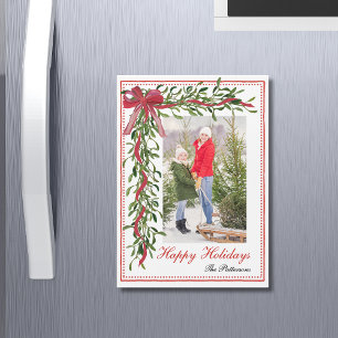 Feliz feriado Navidades Foto Tarjeta magnética