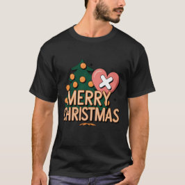 Feliz feriado navideño Cheque camiseta para hombre
