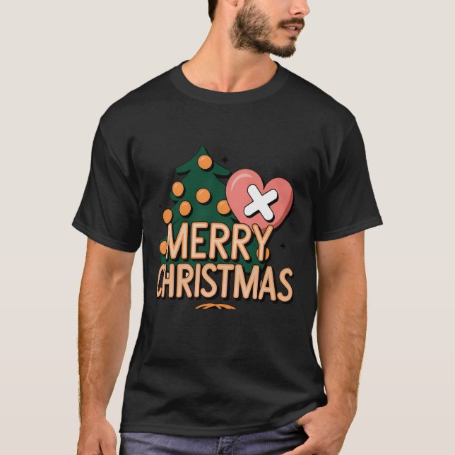 Feliz feriado navideño Cheque camiseta para hombre (Anverso)