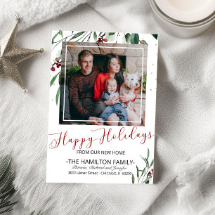 Feliz feriado nuevo hogar Moving Invitación Photo