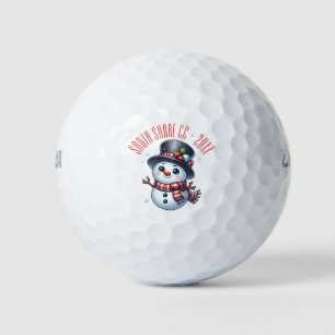 Feliz feriado Personalizado de nieve Mensaje bola