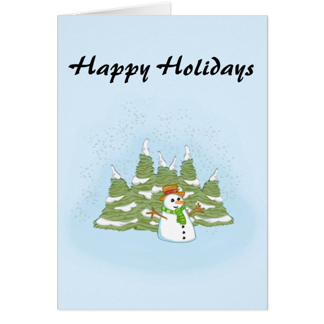 Feliz feriado Personalizado de Snowman (Frente)