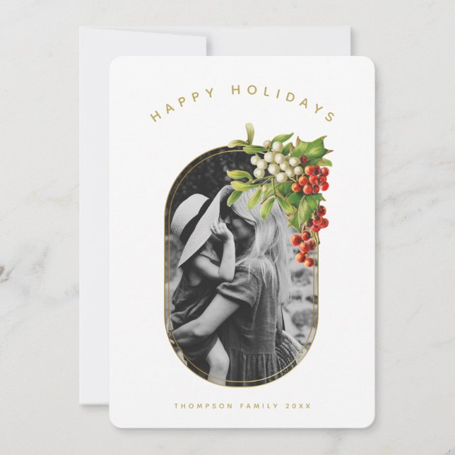 Feliz feriado Personalizado Foto tarjeta de Navida (Anverso)