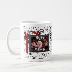 Feliz feriado personalizado Mascota café con tazas