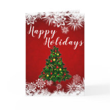 Feliz feriado tarjeta de felicitación plegada